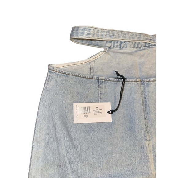 Revolve WeWoreWhat Women's Cut Out Mini Skirt Comfort Super Light Sz M Blue - Picture 7 of 8